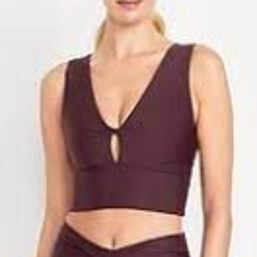 Old Navy Women’s Light Support PowerSoft Twist Longline Sports Bra BLACK!